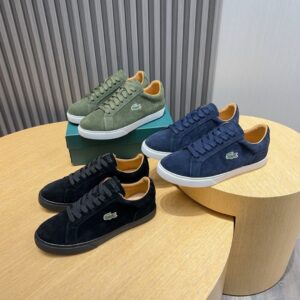 lacoste leather shoes navy