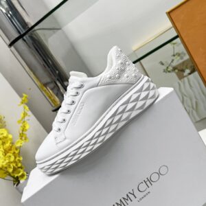 jimmy choo white diamond sneakers