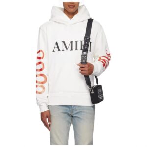 amiri red snake hoodie multicolor