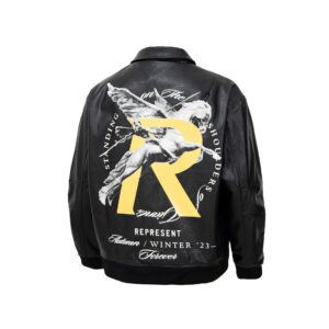 represent leather jacket black
