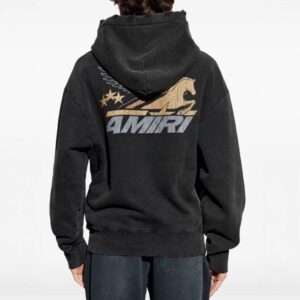 amiri crackled wing hoodie multicolor