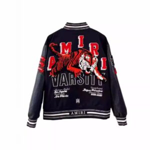 amiri varsity jacket tiger embroidery multi