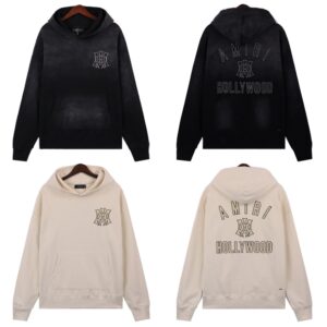 amiri distressed embroidery hoodie multicolor