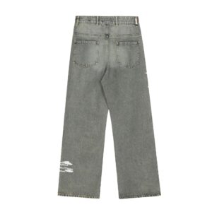 represent angel letter straight jeans grey