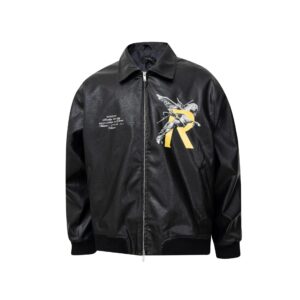 represent leather jacket black