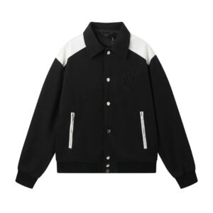 amiri black & white varsity jacket