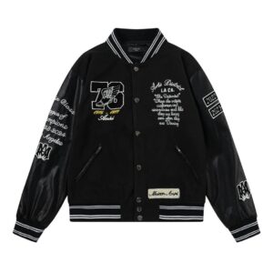 amiri varsity jacket eagle embroidery multi