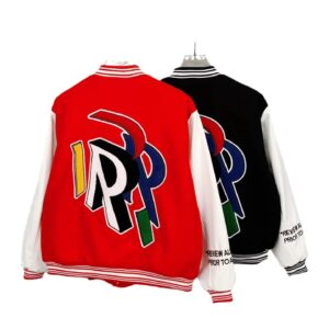 represent embroidered varsity jacket multicolor