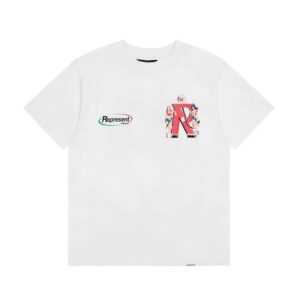 represent retro graphic tee black white