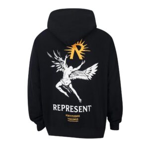 represent hoodie with angel print multicolor