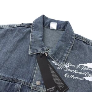 represent washed denim jacket multicolor