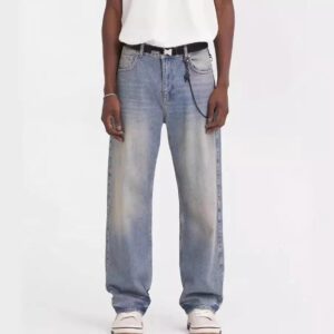 represent life washed denim jeans blue