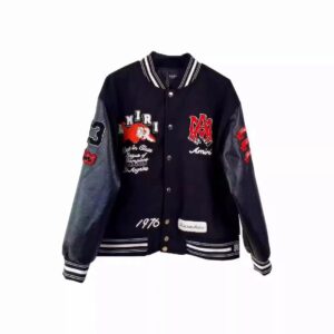 amiri varsity jacket tiger embroidery multi