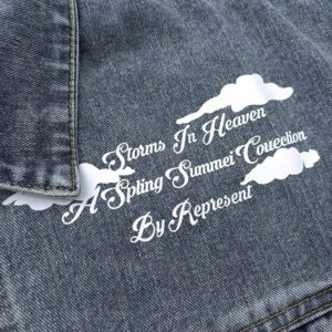 represent washed denim jacket multicolor