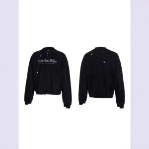 martine rose zip up jacket black