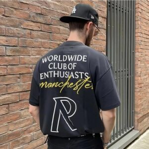 represent black t shirt multi color