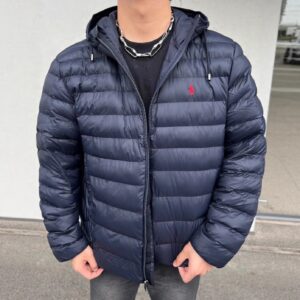 ralph lauren lightweight hooded jacket navy