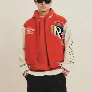 represent embroidered varsity jacket multicolor