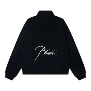 rhude embroidered half zip sweatshirt