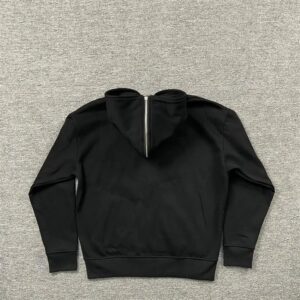 rhude zip hoodie black