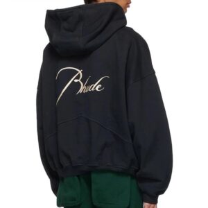 rhude embroidered zip hoodie multicolor