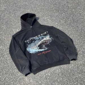 represent vintage washed hoodie black