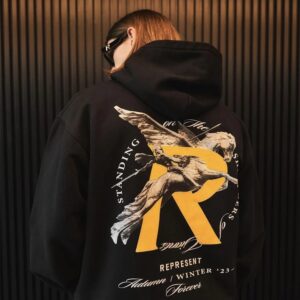 represent pegasus hoodie black