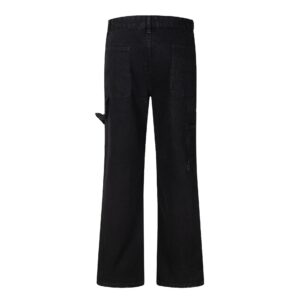 represent splash denim pants black