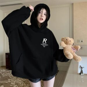 represent logo hoodie black