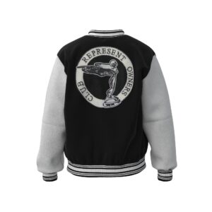 represent embroidered varsity jacket multicolor