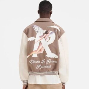 represent angel varsity jacket multicolor