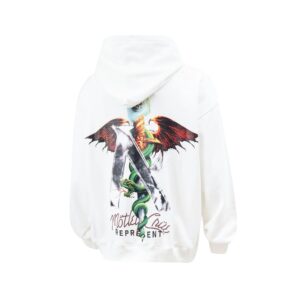 represent dragon print hoodie black