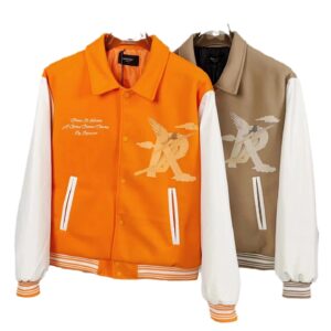 represent angel varsity jacket multicolor