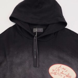 amiri vintage print hoodie black