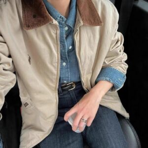 ralph lauren polo corduroy collar jacket khaki