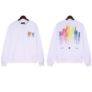 amiri rainbow drip sweatshirt multicolor