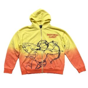 mixed emotion gradient hoodie yellow/orange