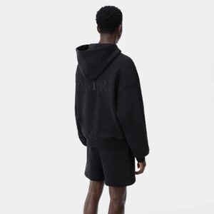 amiri embroidered hoodie black