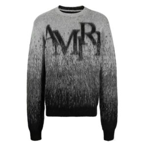 amiri bone knit sweater black