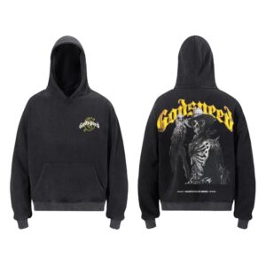 godspeed graphic washed hoodie multicolor