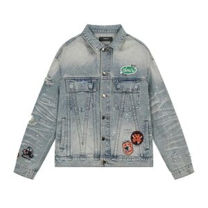 amiri pegasus denim jacket blue