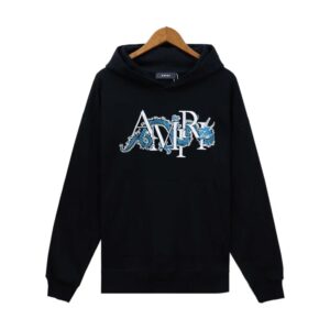 amiri dragon embroidery hoodie multicolor