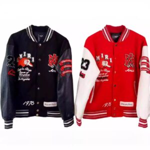 amiri varsity jacket tiger embroidery multi