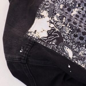 amiri splatter paint denim jacket black