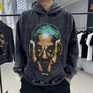 saint rodman washed hoodie black