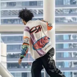 saint graffiti long sleeve tee multicolor