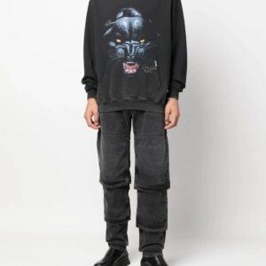 represent panther hoodie black