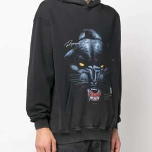 represent panther hoodie black