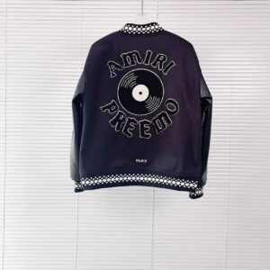 amiri varsity jacket black