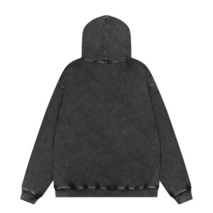 represent washed hoodie black
